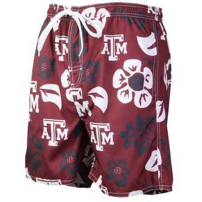 Wes & WillyTexas A&M Aggies Men's Floral Swim Trunk XL NWT!