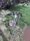 2 foot Copper 3 Rose head sprinkler.￼ Stake Patina Finish Outdoor Garden Lawn — photo 2