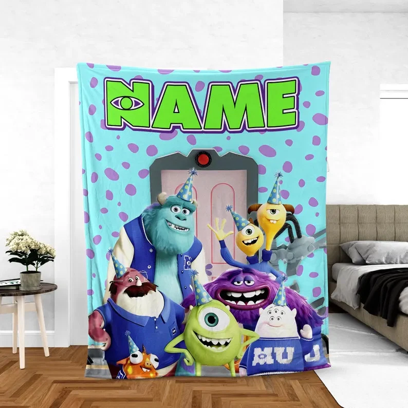 Personalized Disney Monster Inc Characters Group Fleece Blanket