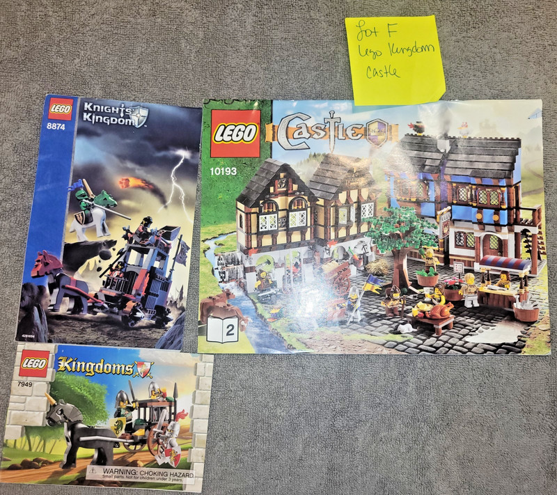 Lego Manual/Booklet 10193 Castle, 8874 Knights, 7949 Kingdoms Only  Lot F
