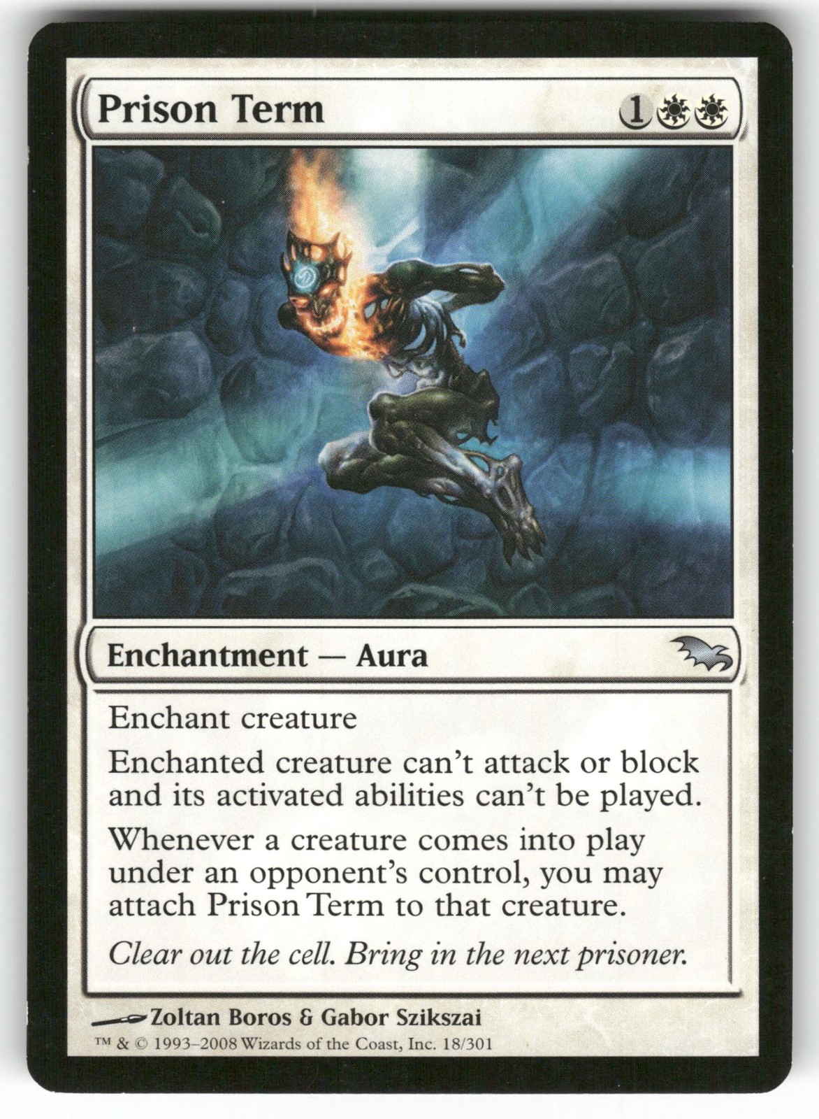 Prison Term 18 Uncommon Shadowmoor Magic: The Gathering Near Mint