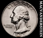 1953-D Silver Washington Quarter - Choice Gem Brilliant Unc  Lustrous  #i6854