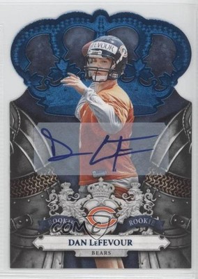 2010 Panini Crown Royale Blue Signatures 28/50 Dan LeFevour Rookie Auto RC 0c2