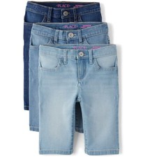 The Children Place Girls Skimmer Jean Shorts 3-Pack Multi 12