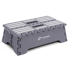 5 Inch Portable Folding Step Stool Safe Stable Mobile Platform Gray Car