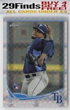 Alex Colome ROOKIE 2013 Topps Chrome X-Fractors #63 Rays Baseball Card RC. rookie card picture