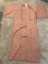 Vintage Embroidered Kimono Japanese Silk Pajamas