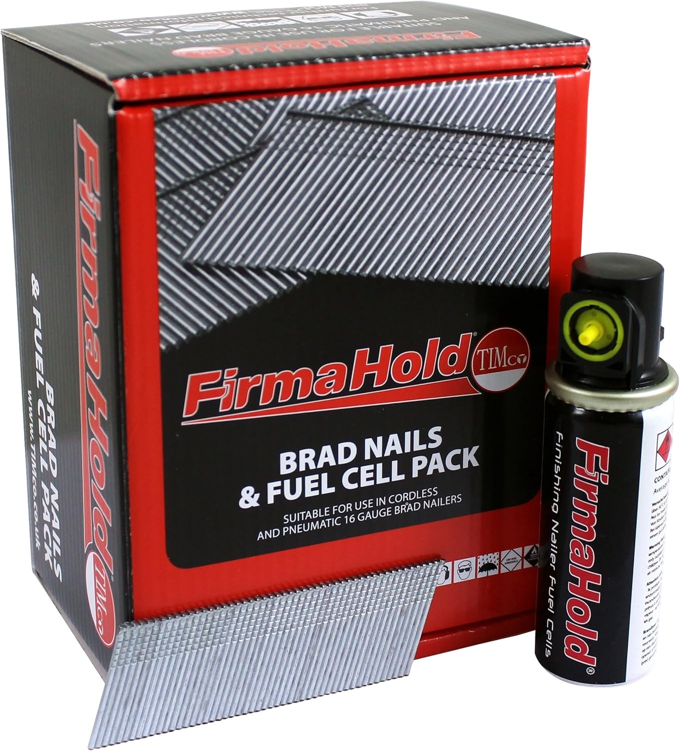 TIMCO ABG1632G FirmaHold Collated Brad Nails & Fuel Cells - 16 Gauge - 32mm - A