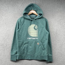 Carhartt Hoodie Womens Small 4 6 Blue Rain Defender Sweatshirt Jacket Sweater