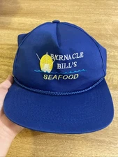 BILL MILLERS Barnacle Bills  SEAFOOD COMPANY HAT CAP ADJUSTABLE STRAPBACK