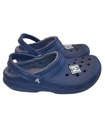 Crocs Classic Lined Clog Faux Fur Unisex Sandals Shoes Size 7 M/9 W Black 203591
