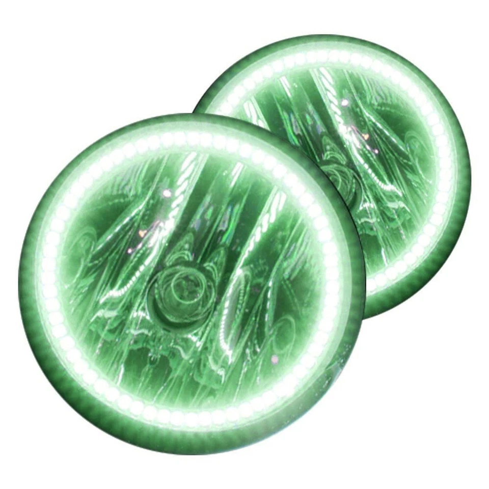 LED Fog Light Halo Ring Lights Green For 2011-2013 Hyundai Veloster - Image 2 of 4