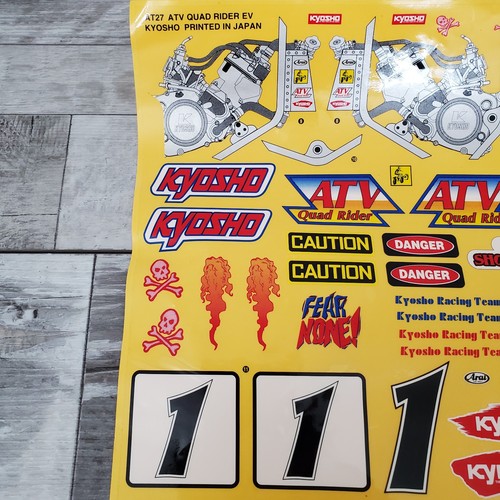 Kyosho ATV Quad Rider EP AT-27 Decal Set *READ* - Picture 4 of 7