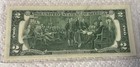 1976 $2 Fed Reserve Note First Day Phila Stamp & Postmarked Low Serial & Crisp — photo 2