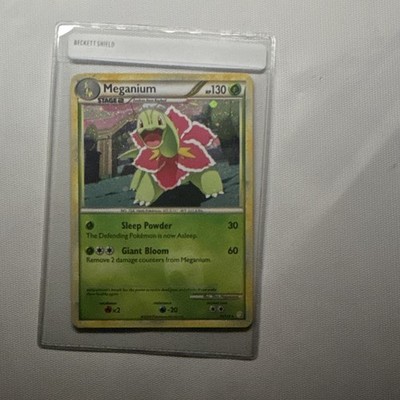 Pokémon Meganium Stage 2 130HP Sleep Powder Giant Bloom 2012 50/123 Card