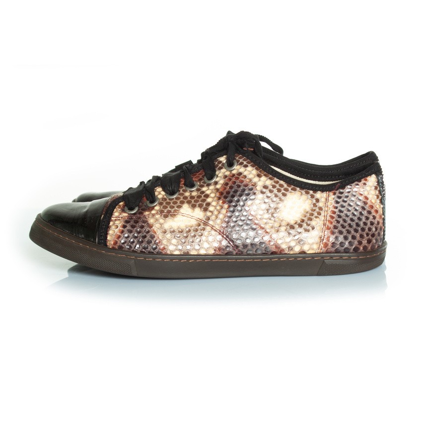 Lanvin Python Patent Leather Toe Sneaker Female B… - image 2