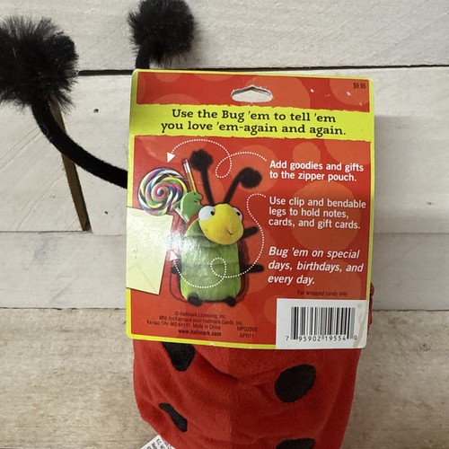 Hallmark "Bug 'Em" 7.5in Bumble Bee Zipper Pouch Plush Fill with Goodies New - Picture 6 of 6