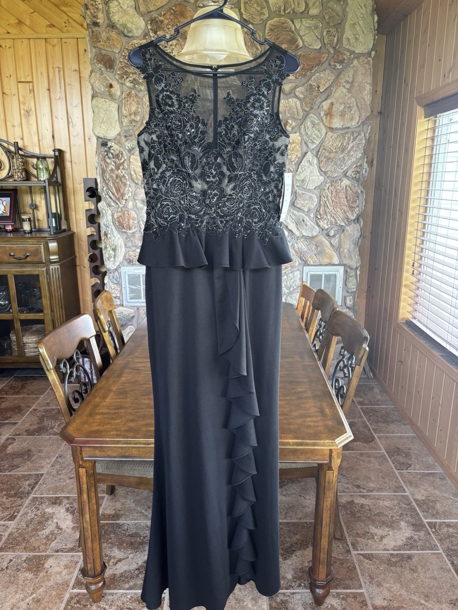 green emerald velvet dress Faviana 11203
