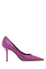 JIMMY CHOO Love 85mm Purple Satin Pumps New Authentic