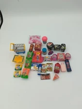 Zuru Mini Brands Lot Of 30Pcs.  Including Shopping Cart And Basket