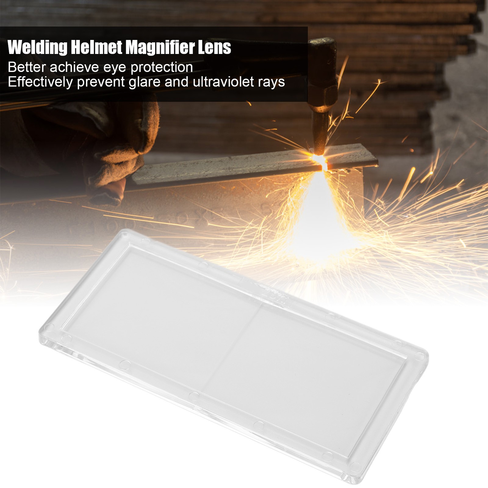 Welding Helmet Magnifier Lens Magnifying Cheater Replacement Transparent PC Acce