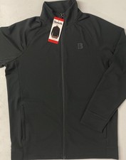 BENCH Men's Urbanwear Moisture Wicking Full Zip Knit Jacket BLACK MEDIUM Quick