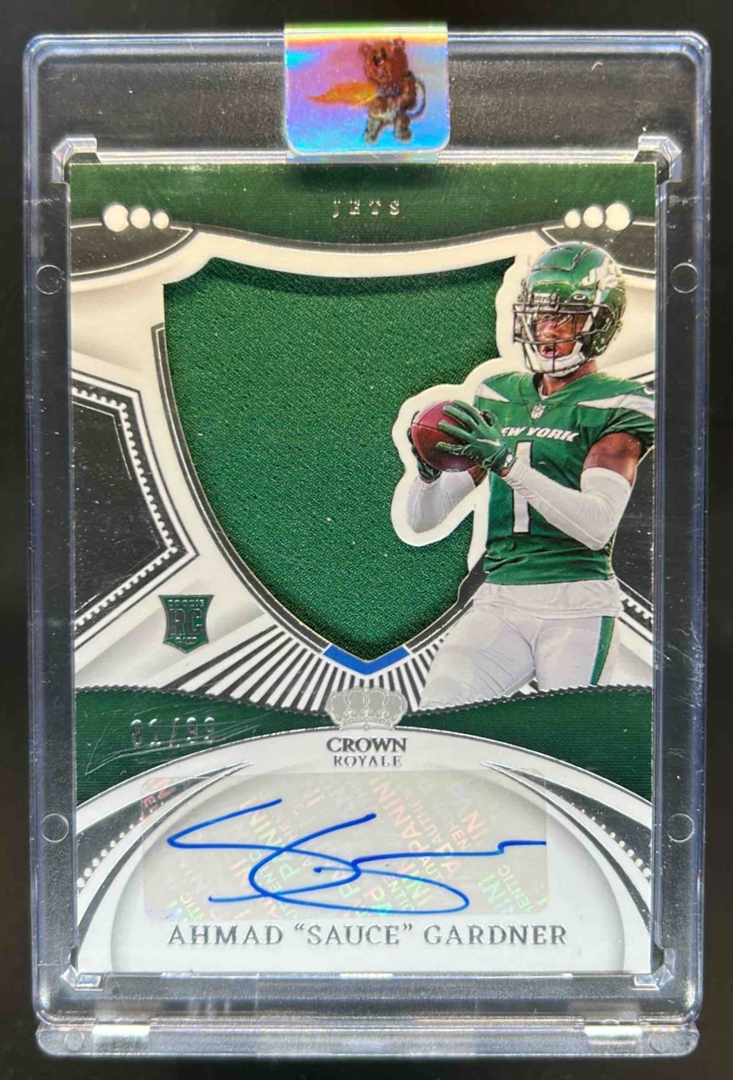 2022 Chronicles Ahmad Sauce Gardner Crown Royale Silhouette Jersey Auto RC #1/99