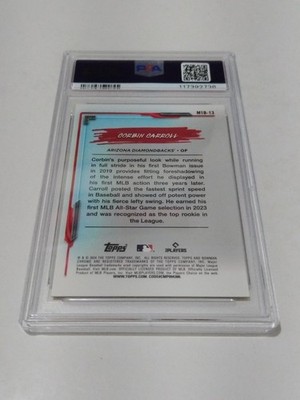 2024 BOWMAN CHROME GOLD REF MY 1ST RC CORBIN CARROLL 07/50 JERSEY 