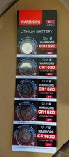 Warrior CR1620 Coin Button Cell 3 Volt Lithium Batteries 20 packs