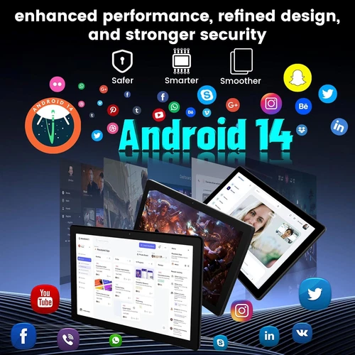 Tablet 11 Zoll Android 14 Tablets 14GB RAM + 128GB ROM (TF 1TB) mit Octa-Core - Bild 2 von 6