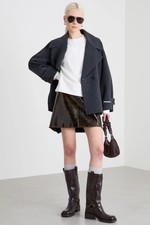 Cappotto di lana donna oversize Max Mara Intrend grigio taglia It 38 De 32 100% lana