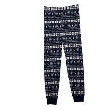 Polo Ralph Lauren Pants Boy's 8 Navy Blue Printed Christmas Winter Pajama Snow