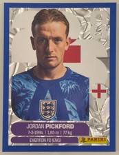 Jordan Pickford Panini FIFA World Cup 2026 Blue Crumple Parallels Sticker
