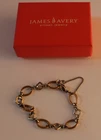 James Avery Retired Sterling Silver And Bronze Geometric Bracelet