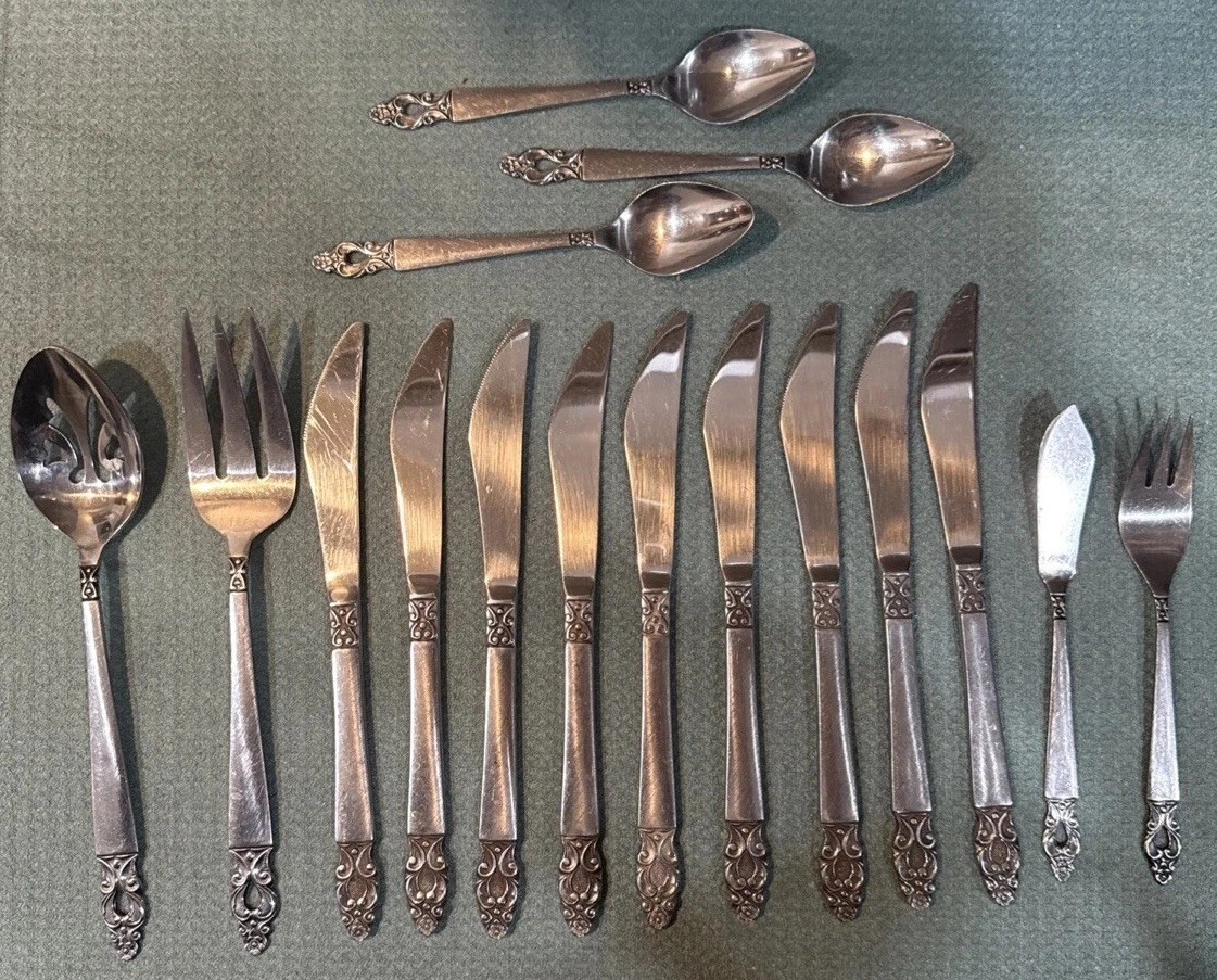 National Stainless Flatware Olaf Pattern 16 Pieces