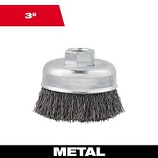Milwaukee 3 in. Carbon Steel Crimped Wire Cup Brush