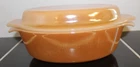 Vintage Anchor Hocking Fire-King Peach Luster casserole dish with lid