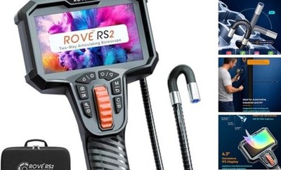 RS2 Two-Way Articulating Borescope Camera with Light, 1080P Industrial