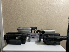 Sony, Canon, JVC Lot Of 5 Video Camera Camcorders 8mm and VHS-C 
