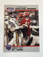 1990 Pro Set Super Bowl Silver Anniversary Football #82 - Curley Culp - Chiefs