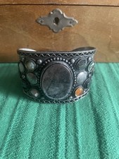 Vintage Sliver Cuff With Stones