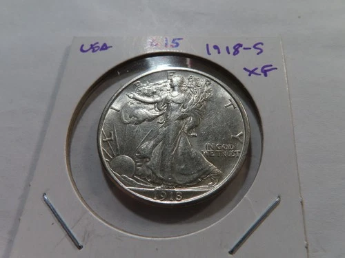 C15 USA 1918-S Liberty Walking Half Dollar