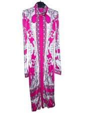Versace Baroque Pink/Fuchsia Cherub Print Blouse Dress Size 40 - New