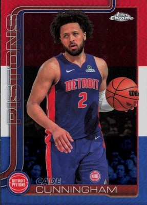 Cade Cunningham 2025-26 Topps Chrome Base Red White Blue #88