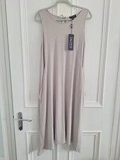 Saloos Sleeveless Asymmetric Hem Jersey Dress *Brand New* UK 10-12