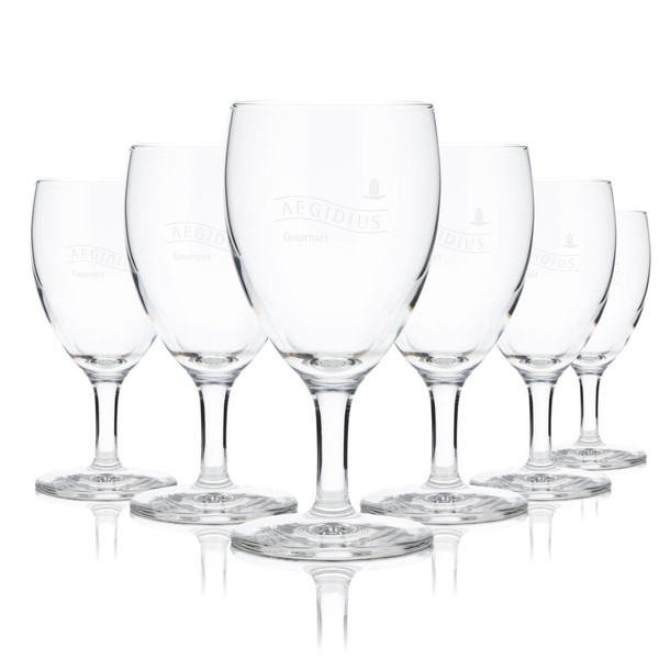 6X Aegidius Glas 0,18L Mineralwasser Kelch GläSer Set Gastro Restaurant Sprudel-image