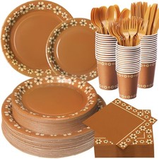 400 Pcs Platos De Barro Mexican Party Supplies Fiesta Disposable Paper Plates...