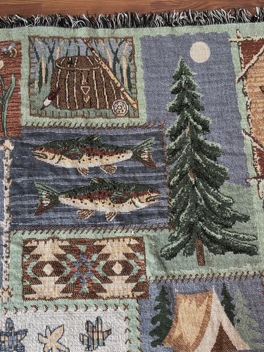 Willkommen in der Wildnis Wandteppich Queen Size Decke 94 x 100 in Hüttenfieber - Bild 15 von 20