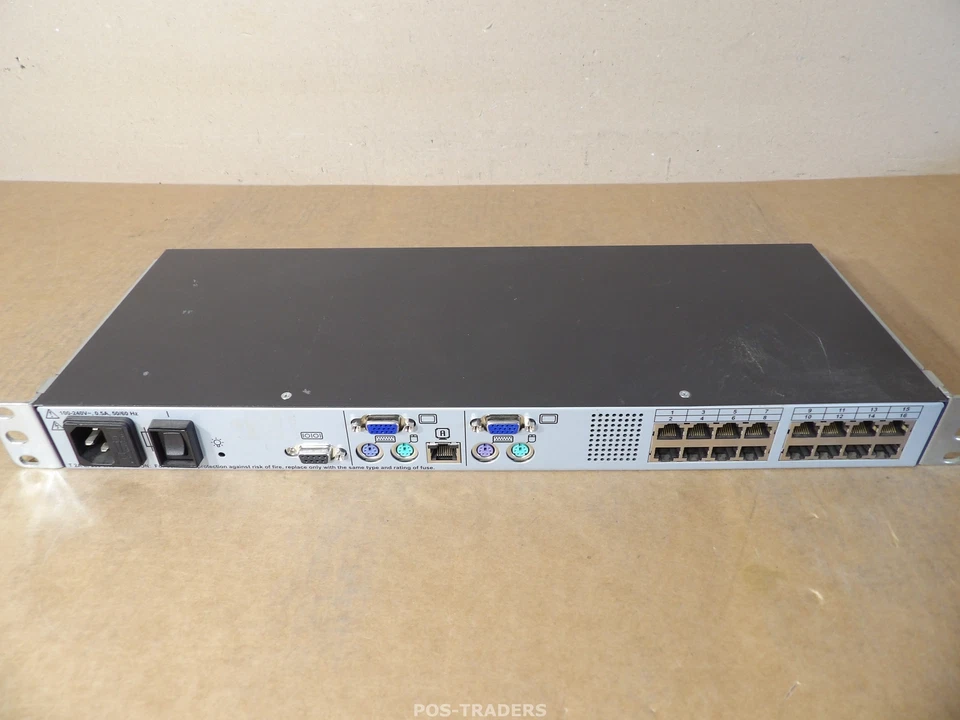 HP 336045-B21 IP Console 16-Ports External KVM Switch VGA PS/2 RJ-45 + RACK EARS - Bild 4 von 4