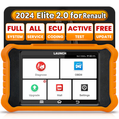 LAUNCH X431 Creader Elite 2.0 OBD2 Diagnosegerät KFZ Scanner DPF ABS Für Renault